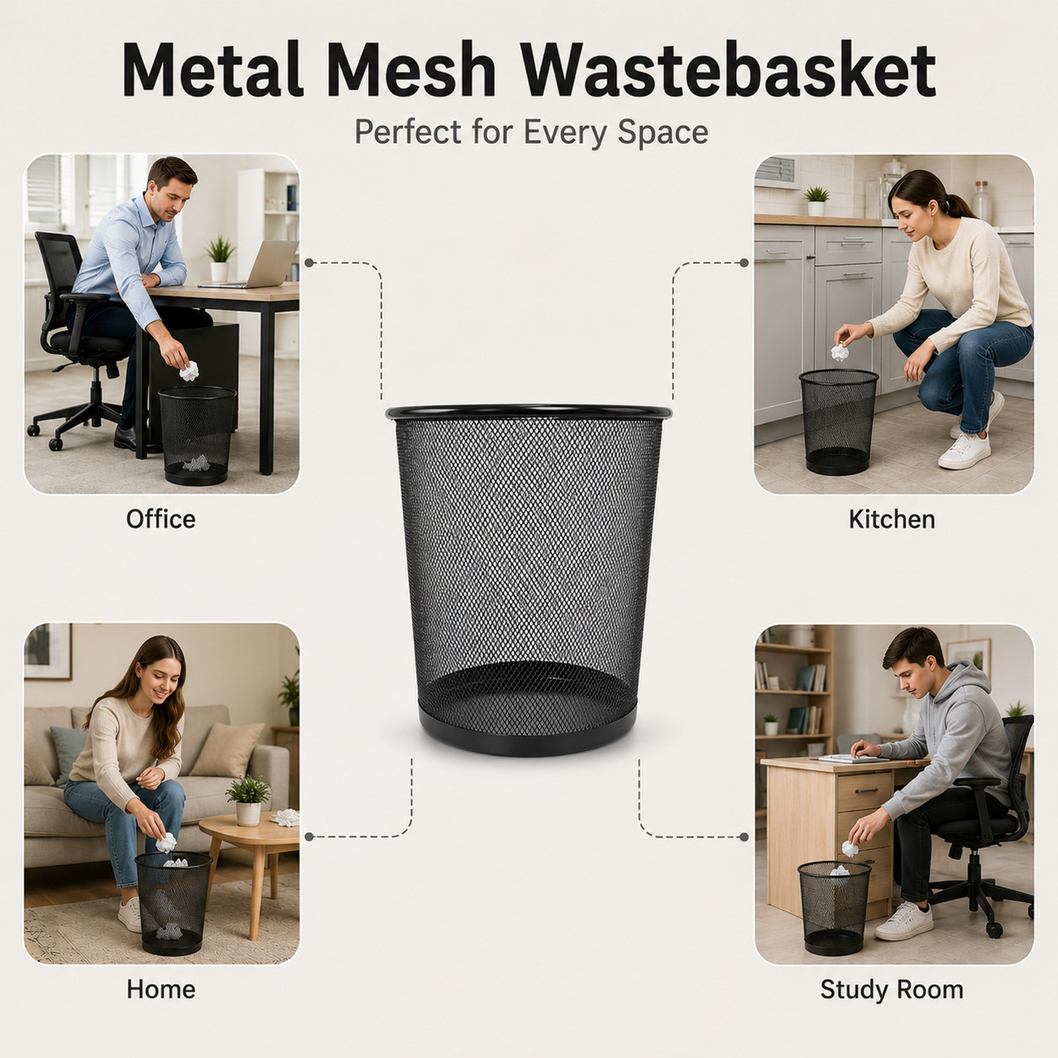 Image of ODYNOR Iron Dustbin