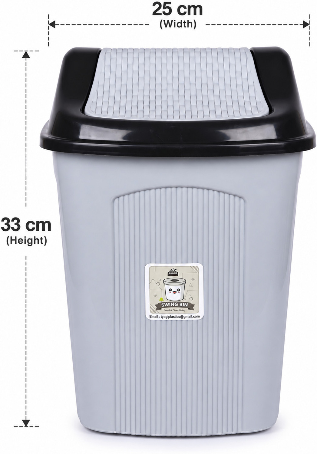 Image of Tyagi Plastics SWING BIN 332 (7400ML) Plastic Dustbin