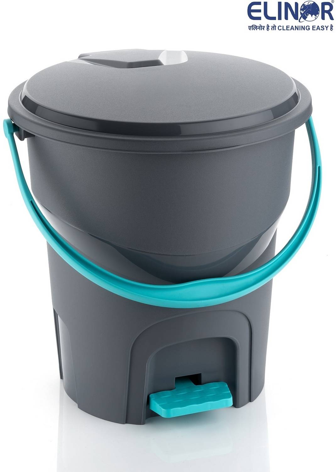 ELINOR Grey Pedal Plastic Dustbin - Image 1
