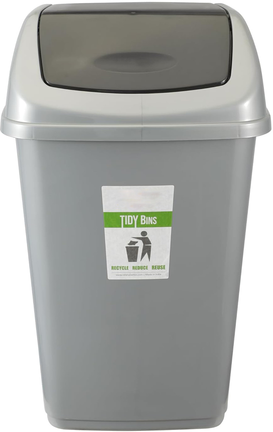 Image of N H Enterprise Swing Lid Garbage Waste Dustbin | Swing Lid Dustbin with Removable Lid | 25Ltr Plastic Dustbin