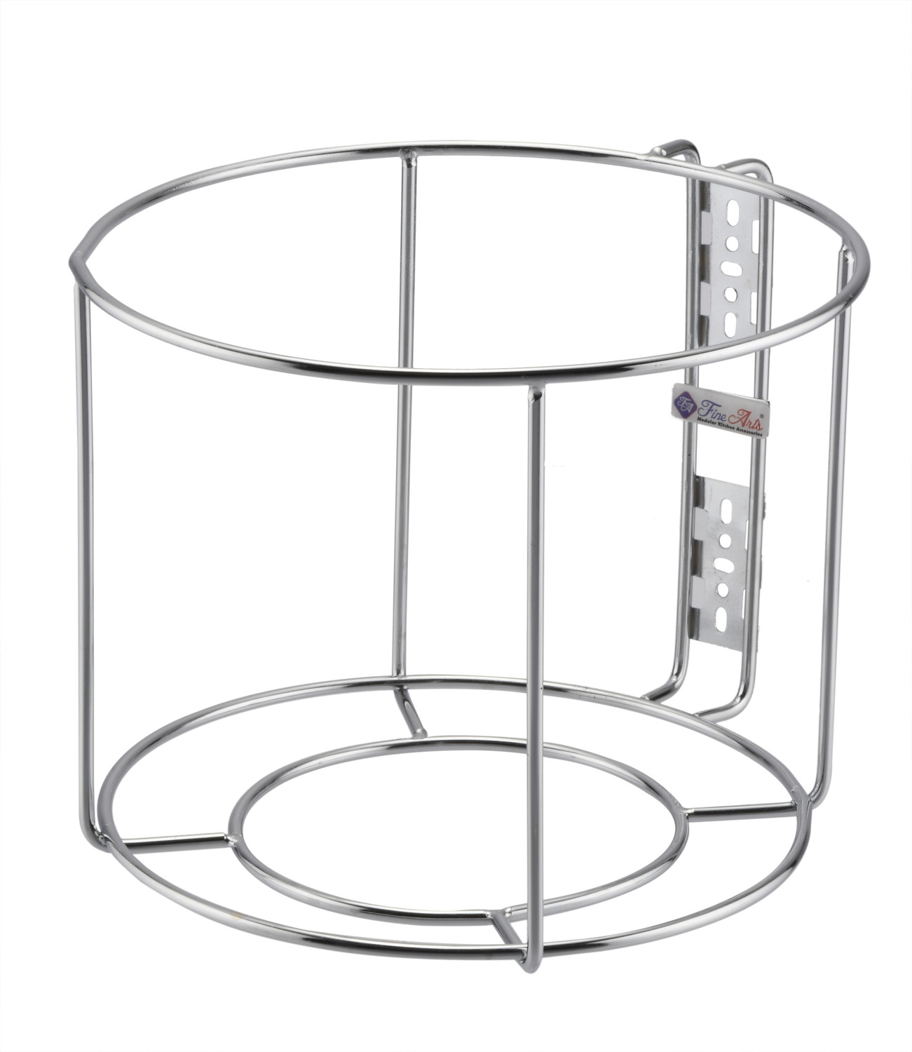 Image of FineArts Stainless Steel Wall Mountable Bin Holder Dustbin Stand Size (10Lx11.2Wx8.4H) Steel Dustbin