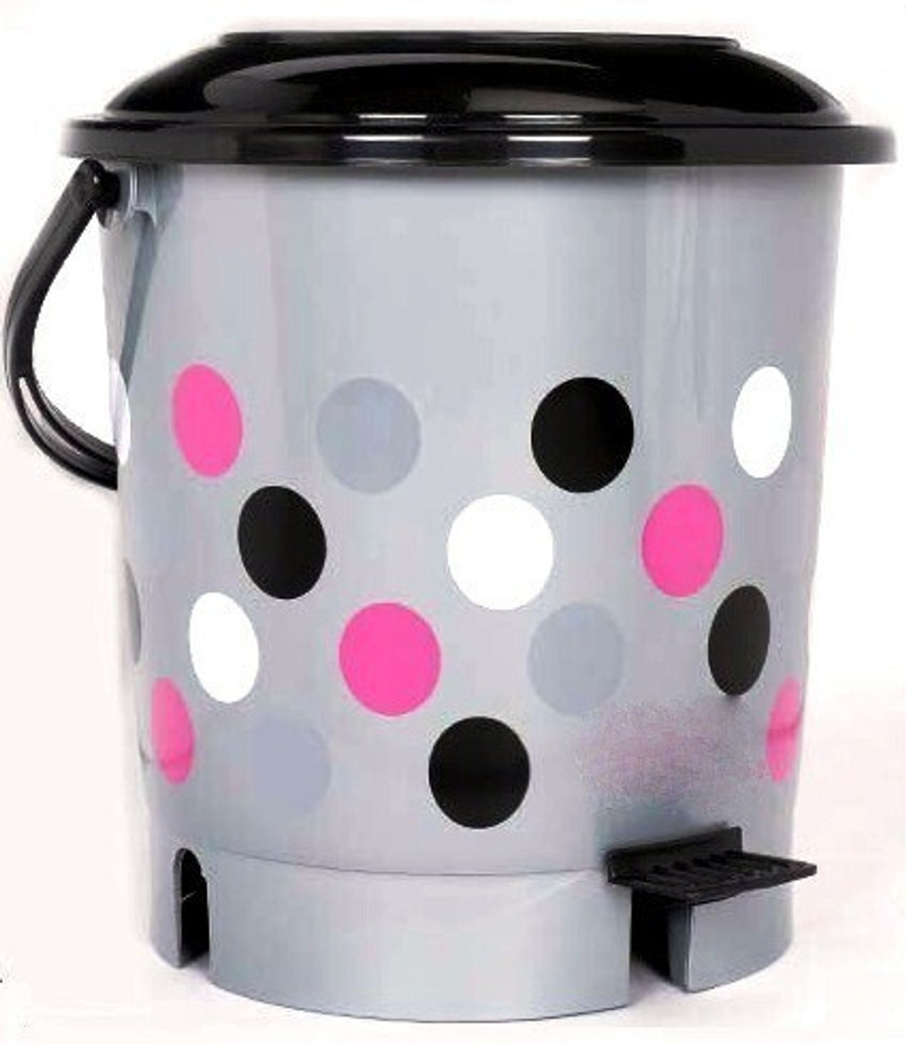 Image of N H Enterprise New Premium Plastic Pedal Dustbin For Home / Kitchen / Bedroom ( 12 L - Grey ) Plastic Dustbin (Grey)