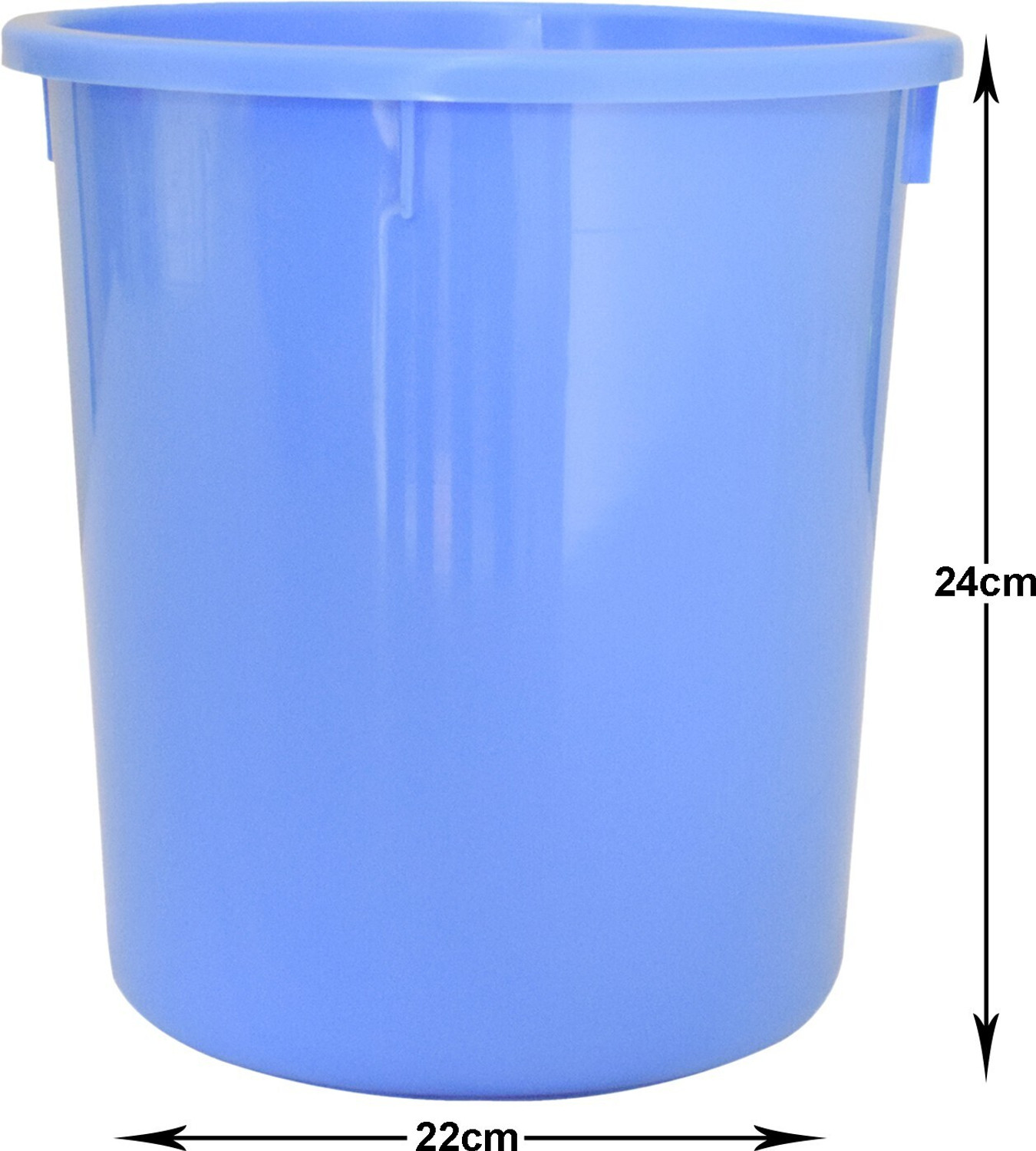 Image of KUBER INDUSTRIES Plastic Open Dustbin, Garbage Bin For Home, Kitchen, Office, 5Ltr. (Blue) Plastic Dustbin