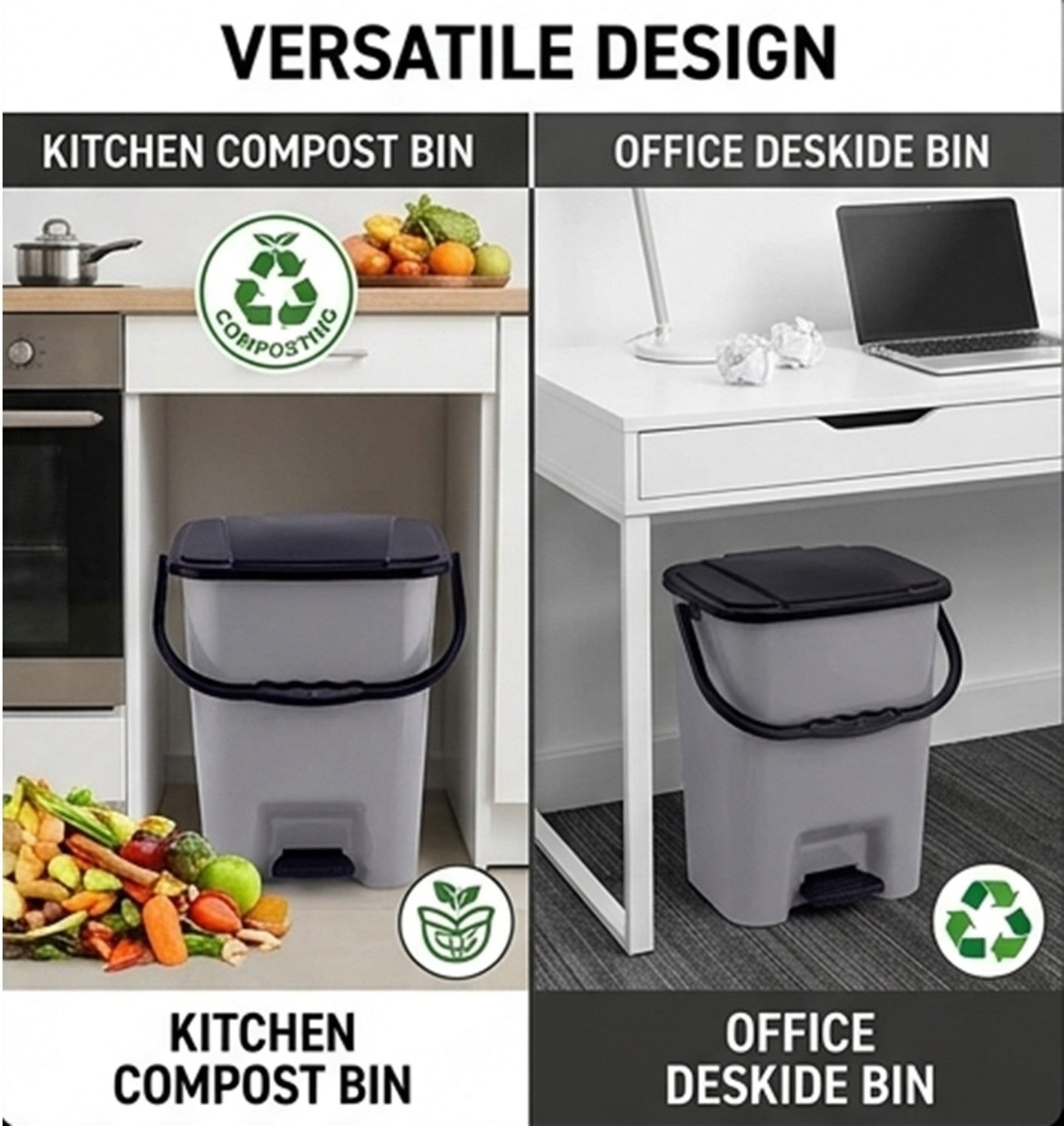 Image of Flipkart SmartBuy New Stylish Standard Plastic Garbage Pedal Bin (10 L) Plastic Dustbin