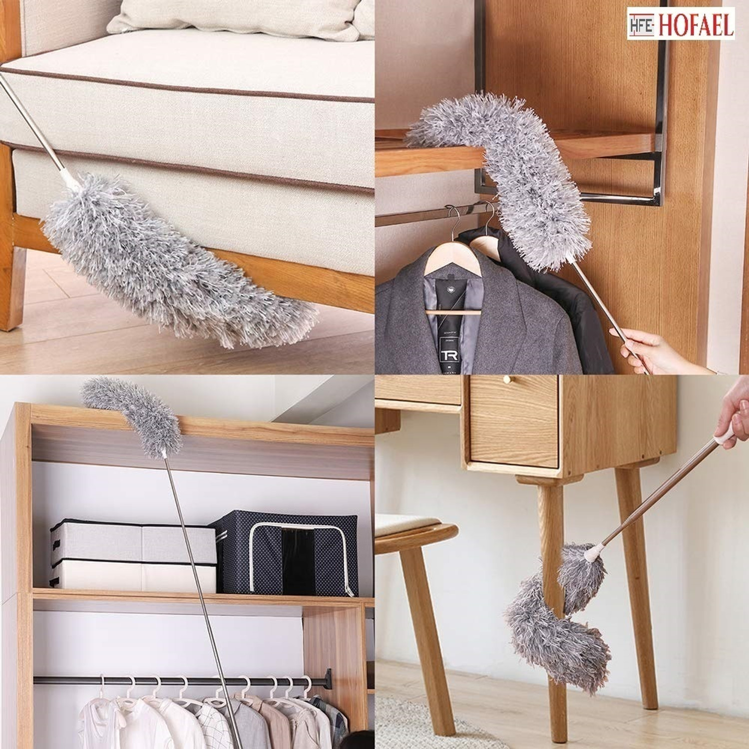 Image of HOFAEL Microfiber Feather Duster Wet and Dry Duster