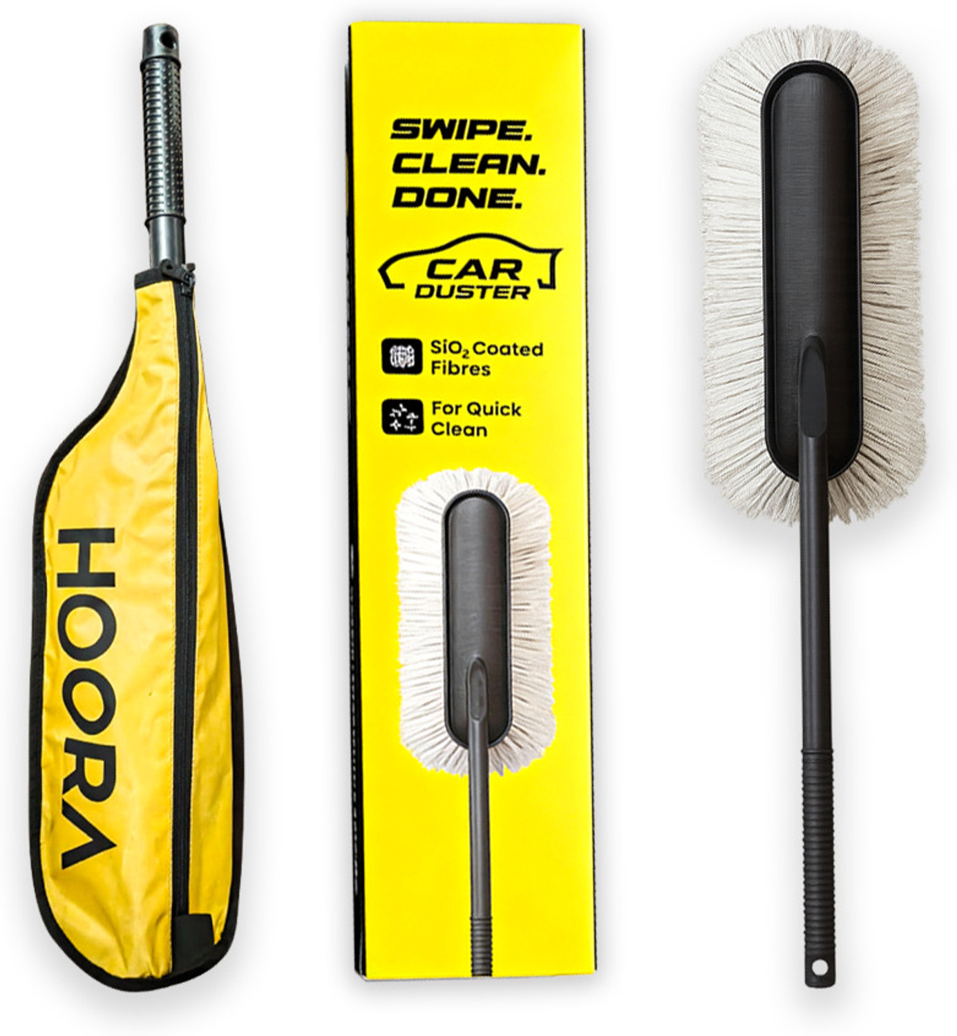 Image of Hoora Quick Clean Premium Microfiber Car Duster | Scratch-Free Dust Removal for Cars Dry Microfiber Cleaning Cloth