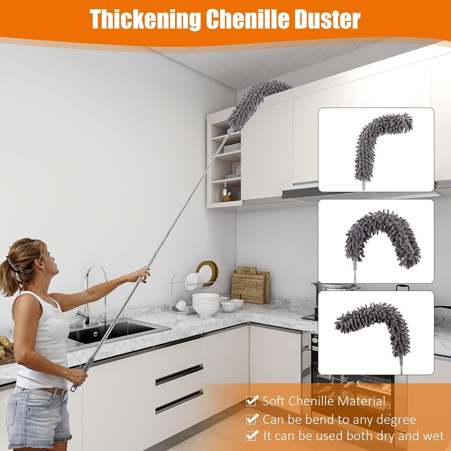 Image of KANTHEE ENTERPRISE 3 in 1 Duster Wet and Dry Duster Set