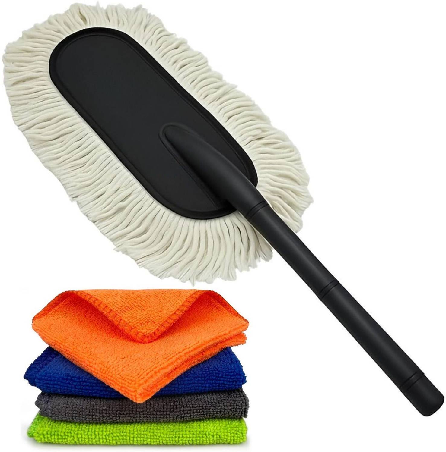 Aliens Super-Soft Microfiber Car Duster & Lint-Free Cloths for a streak-free clean. Wet and Dry Duster