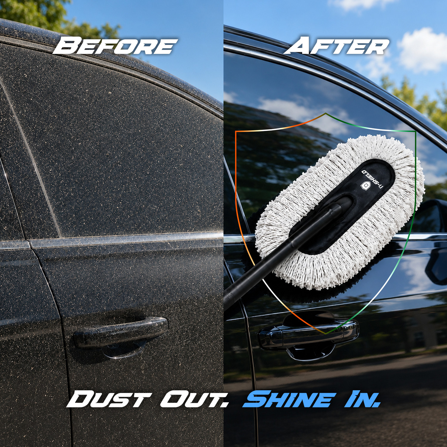 Image of Nippon Paint Car Duster - Lint-Free & Scratch-Free Car Cleaner Brush with Long Handle Dry Duster