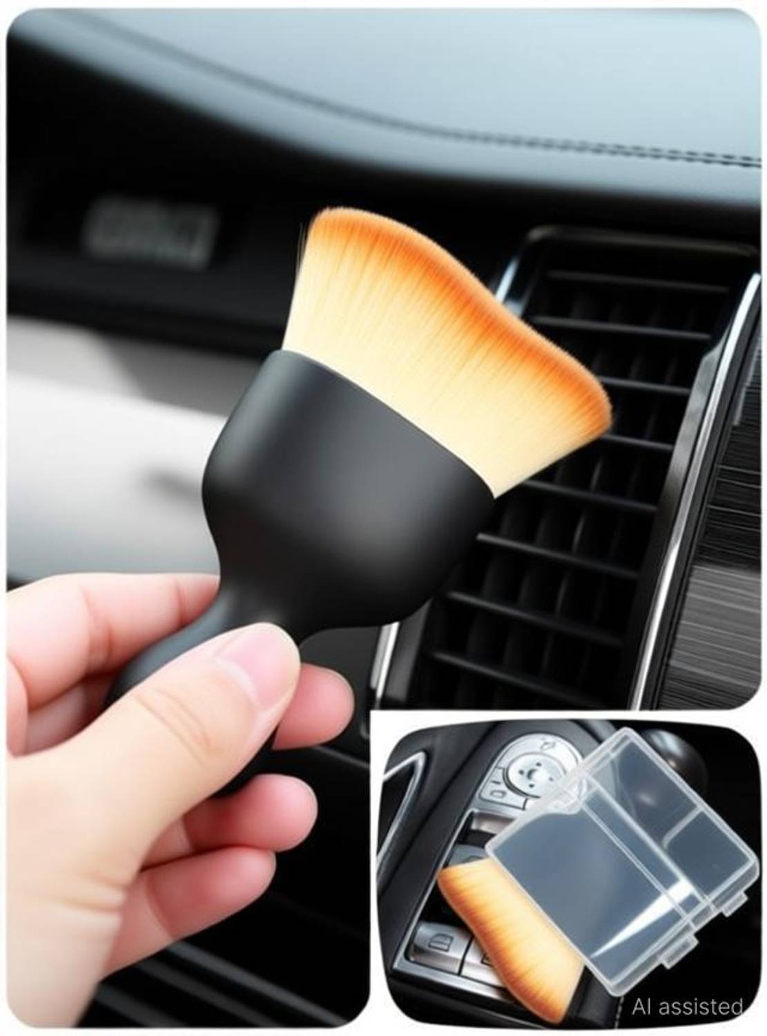 Bluejack Car Cleaning Brushes Duster |Air Conditioner Vents, Leather,Dashboard NA Duster