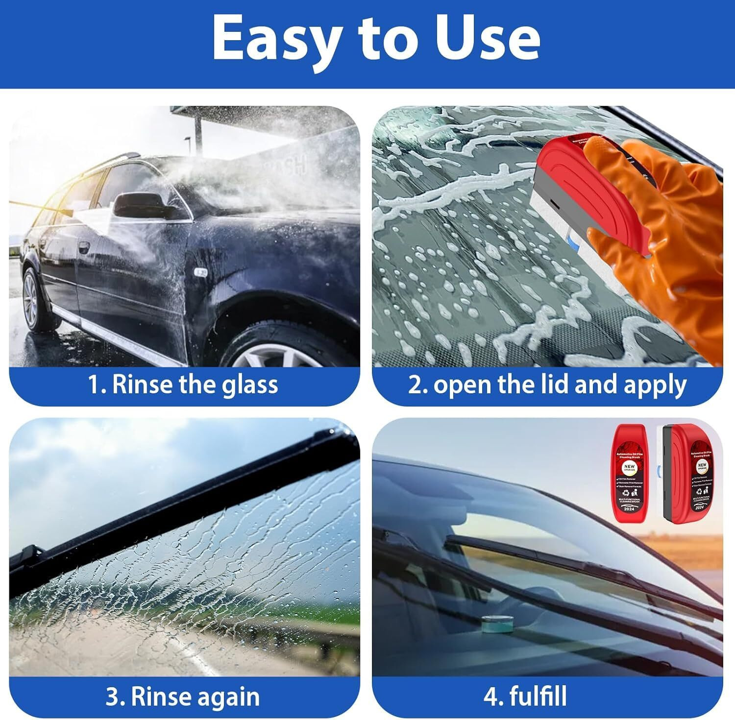Image of Prim Enterprise Oil Film Cleaning Brush [2024 New] Wet and Dry Duster