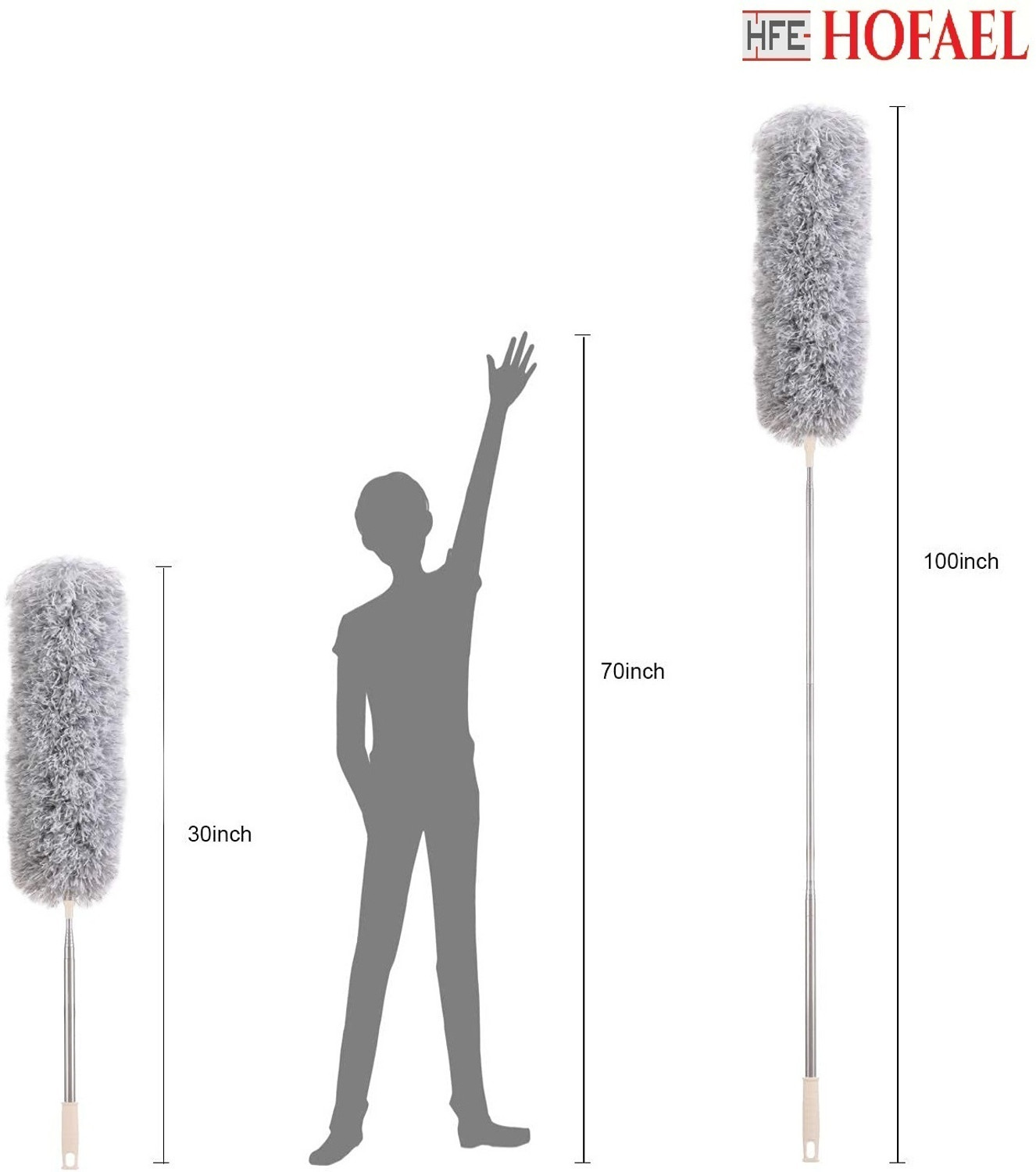 Image of HOFAEL Microfiber Feather Duster Wet and Dry Duster