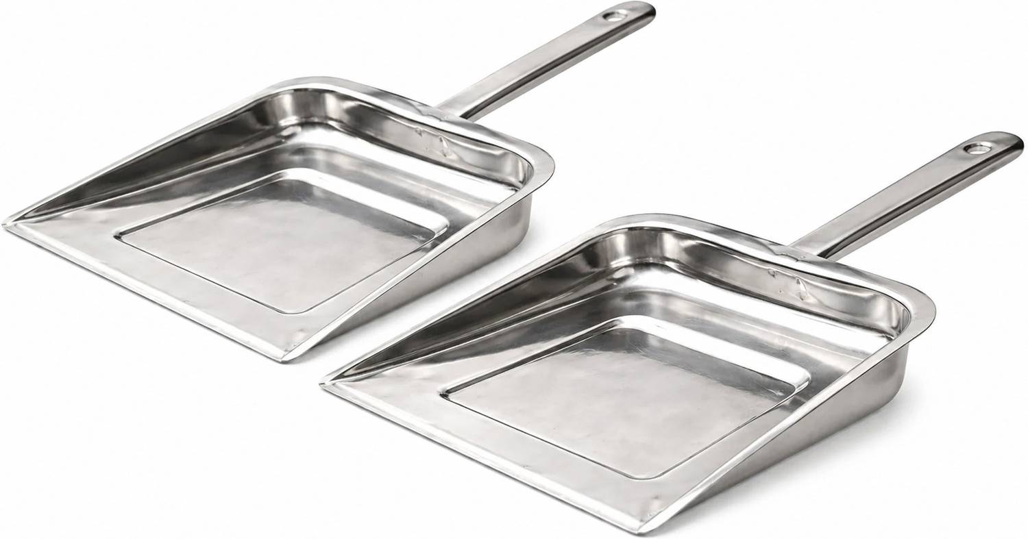 ABC Stainless Steel dust pan, Supadi 37.5 cm (Pack of 2) Stainless Steel Dustpan