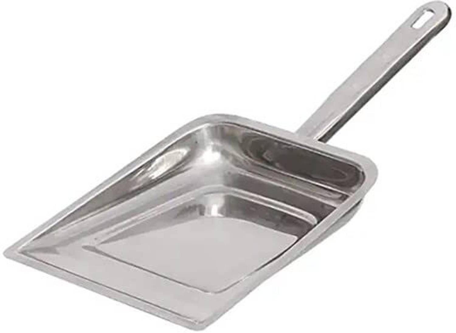 CRYZONE Steel Dust Pan for Home Cleaning Floor Booming Dustpan Stainless Steel Dustpan