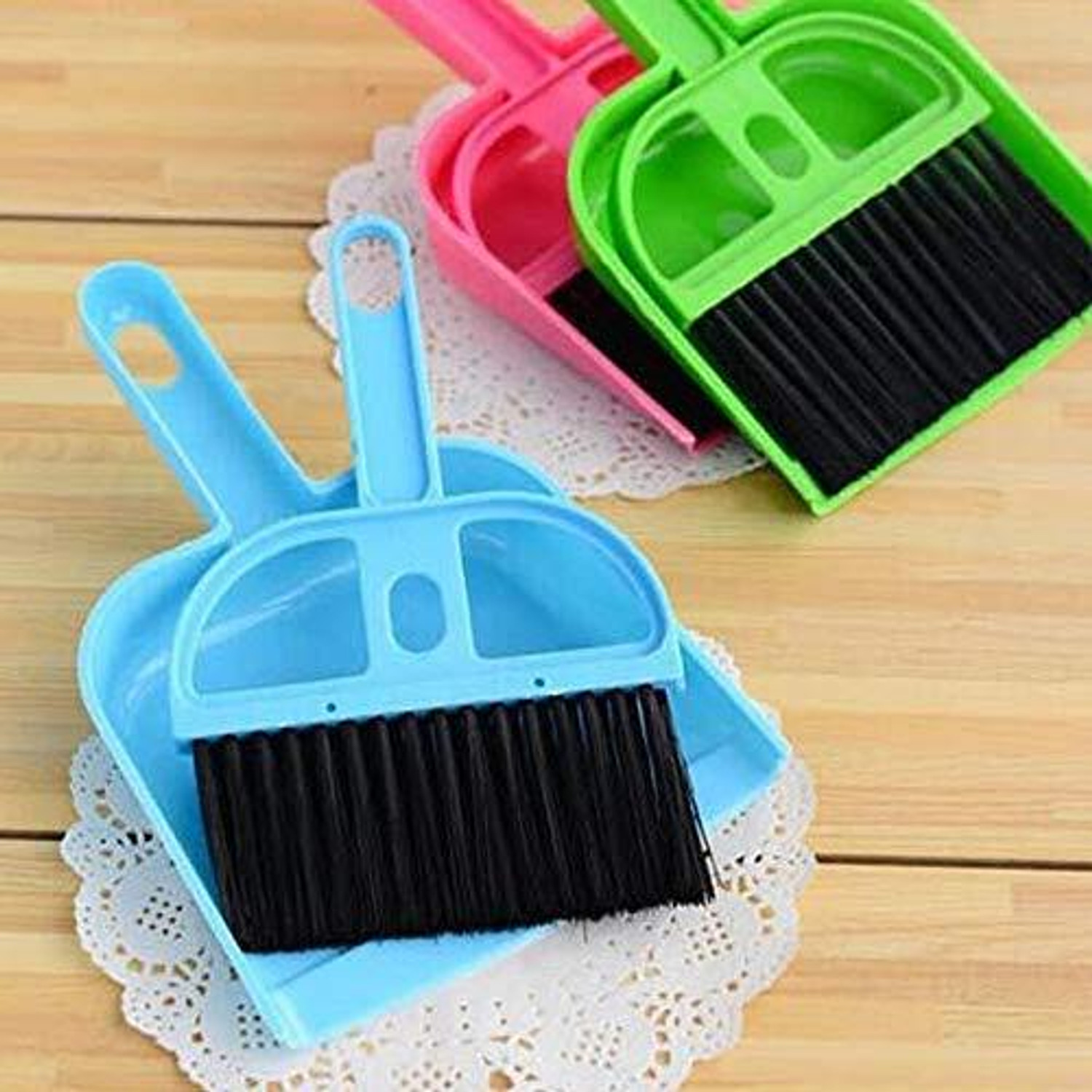 Image of ActrovaX Handheld Mini Magnetic Dustpan (Supdi) and Cleaning Broom Brush Plastic Dustpan
