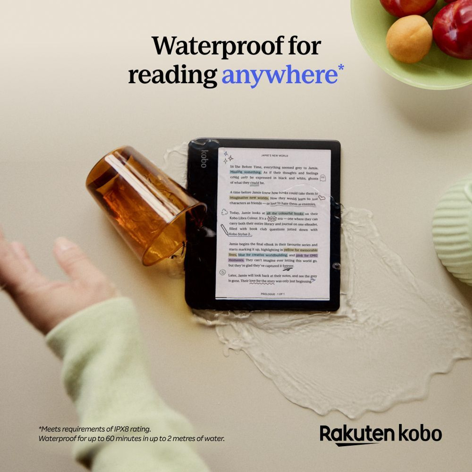 Image of KOBO Libra Colour, eReader, 7 inch Glare-Free Colour E Ink Kaleido 3 Display E-reader