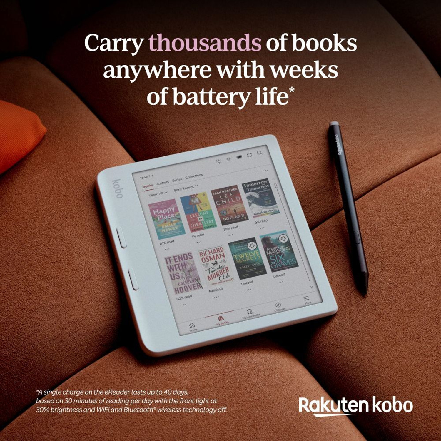 Image of KOBO Libra Colour, eReader, 7 inch Glare-Free Colour E Ink Kaleido 3 Display E-reader