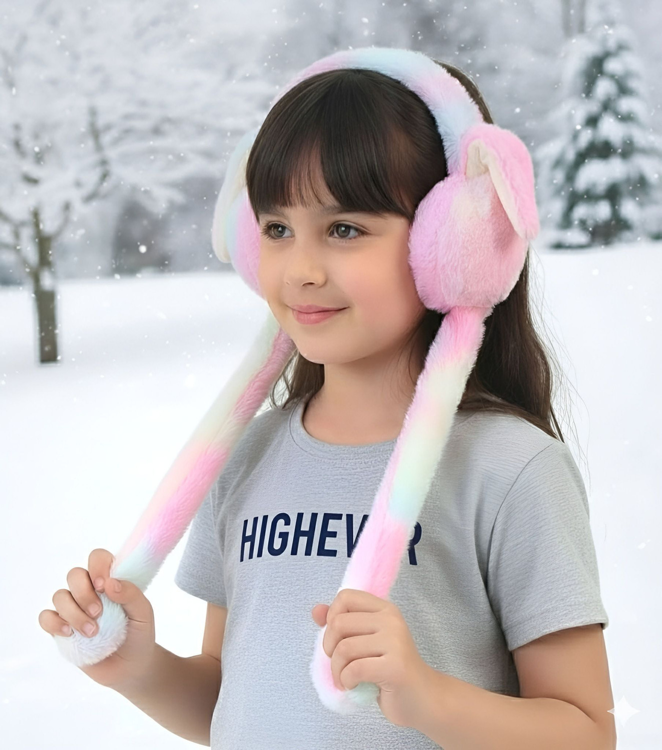 Image of Highever Cute jumping rabbit with chuchu sound boys earmuffs for kids girls (RANDOM COLOR Ear Muff
