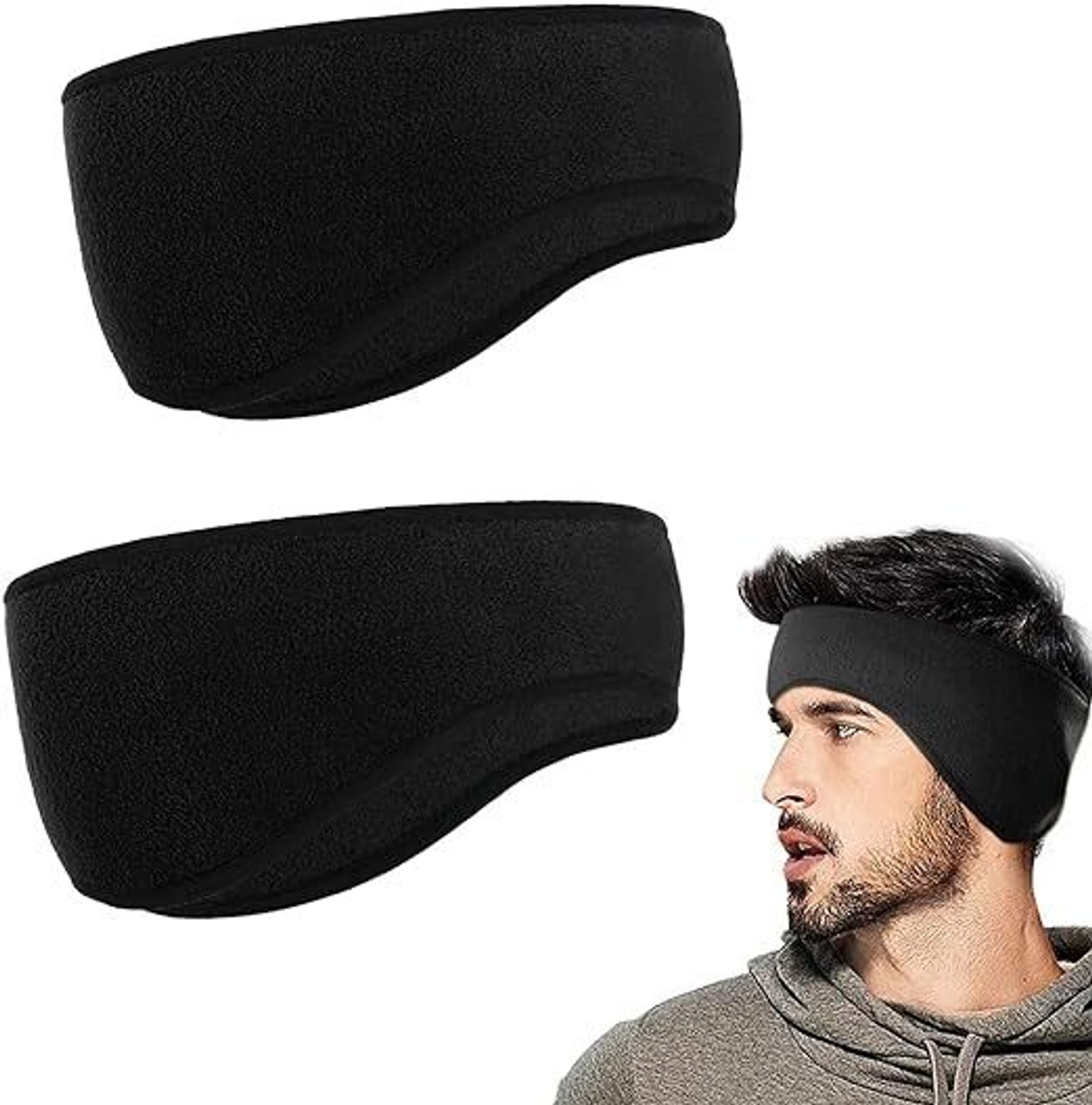 Image of ECOWISH Winter Headband Ear Warmers Muffs for Men, Women For Outdoor, Indoor Ear Muff