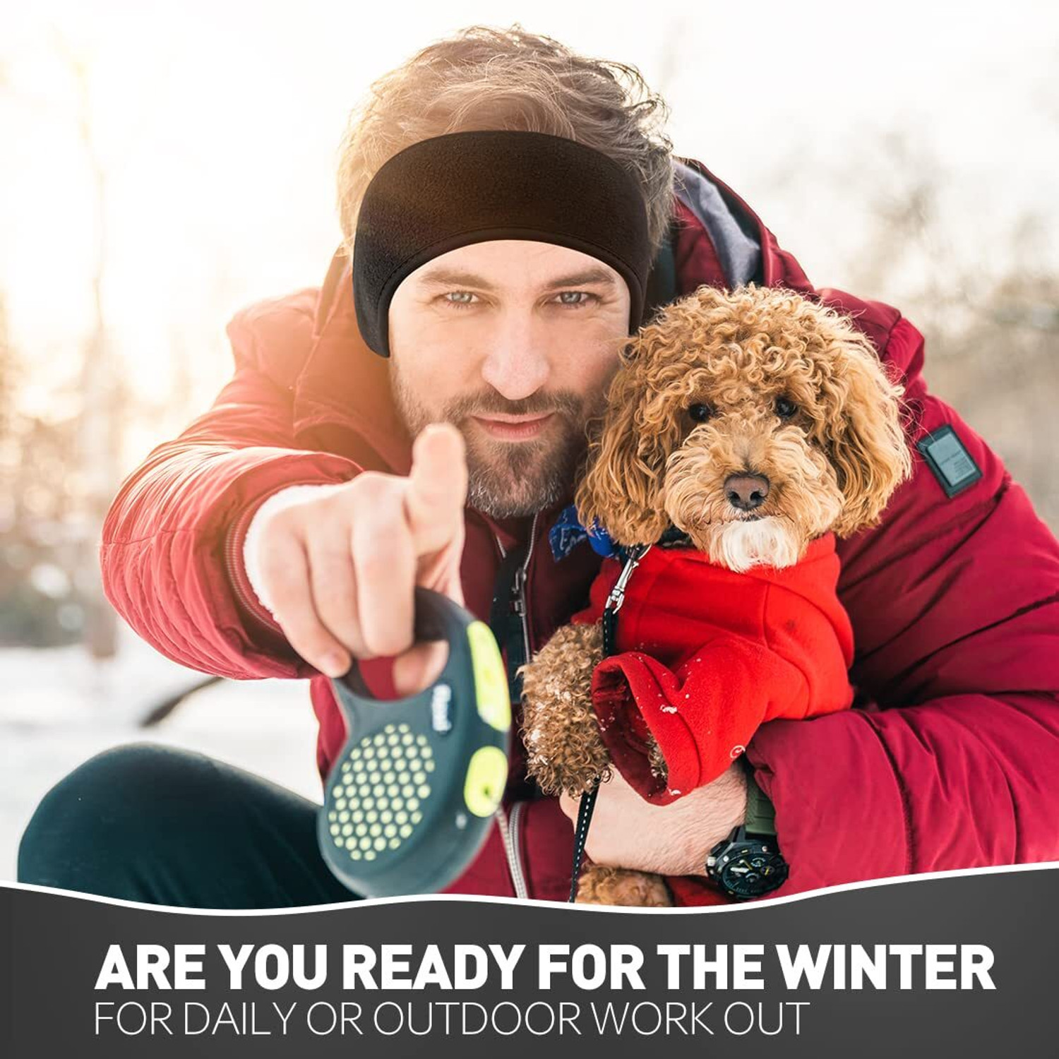 Image of ECOWISH Winter Headband Ear Warmers Muffs for Men, Women For Outdoor, Indoor Ear Muff