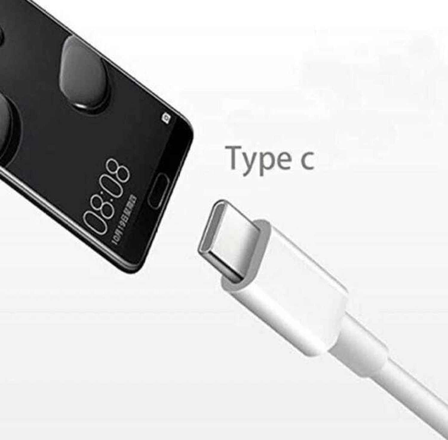 Image of FONEPARTS Premium Type-C Wired Earphones with HD Sound & In-line Mic (White, In the Ear) Earphone Cable Organizer