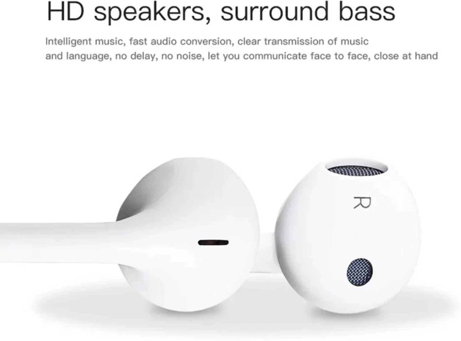 Image of FONEPARTS Premium Type-C Wired Earphones with HD Sound & In-line Mic (White, In the Ear) Earphone Cable Organizer