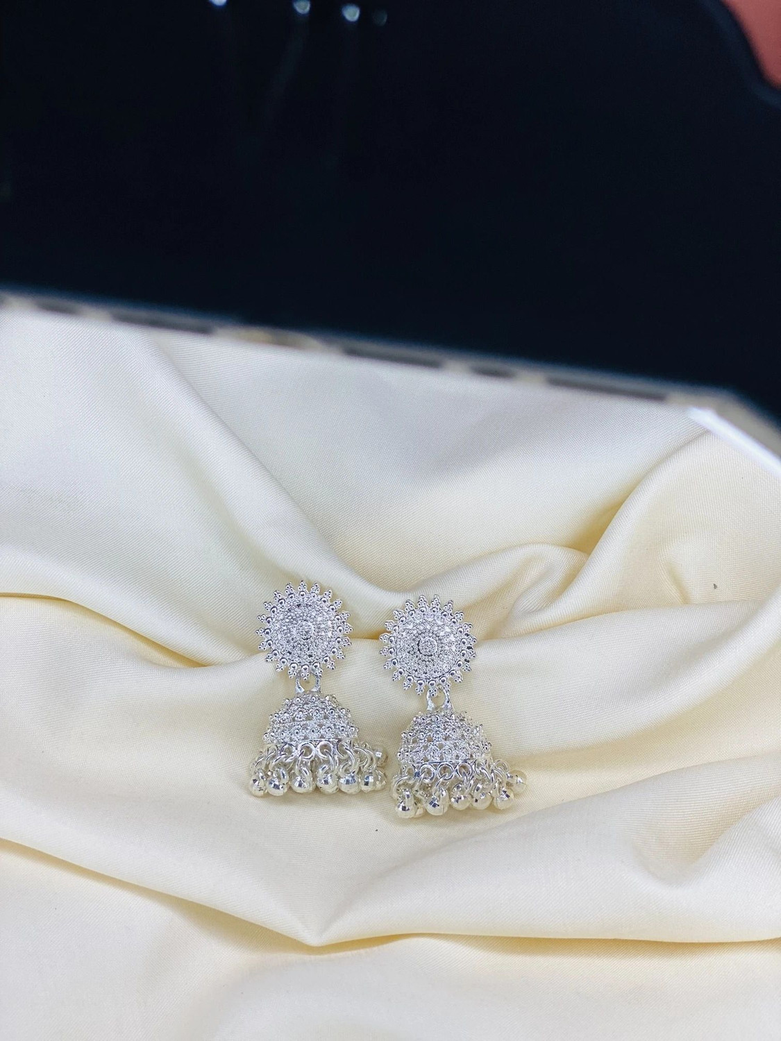 Image of RATNAASYA Oxodised jhumka earrings for women pack of 4 Alloy Jhumki Earring