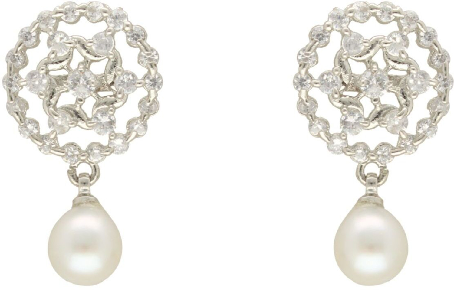 Image of Sri Jagdamba Pearls Mesmerizing Combo of 2 Pair Earring Pearl Alloy Stud Earring