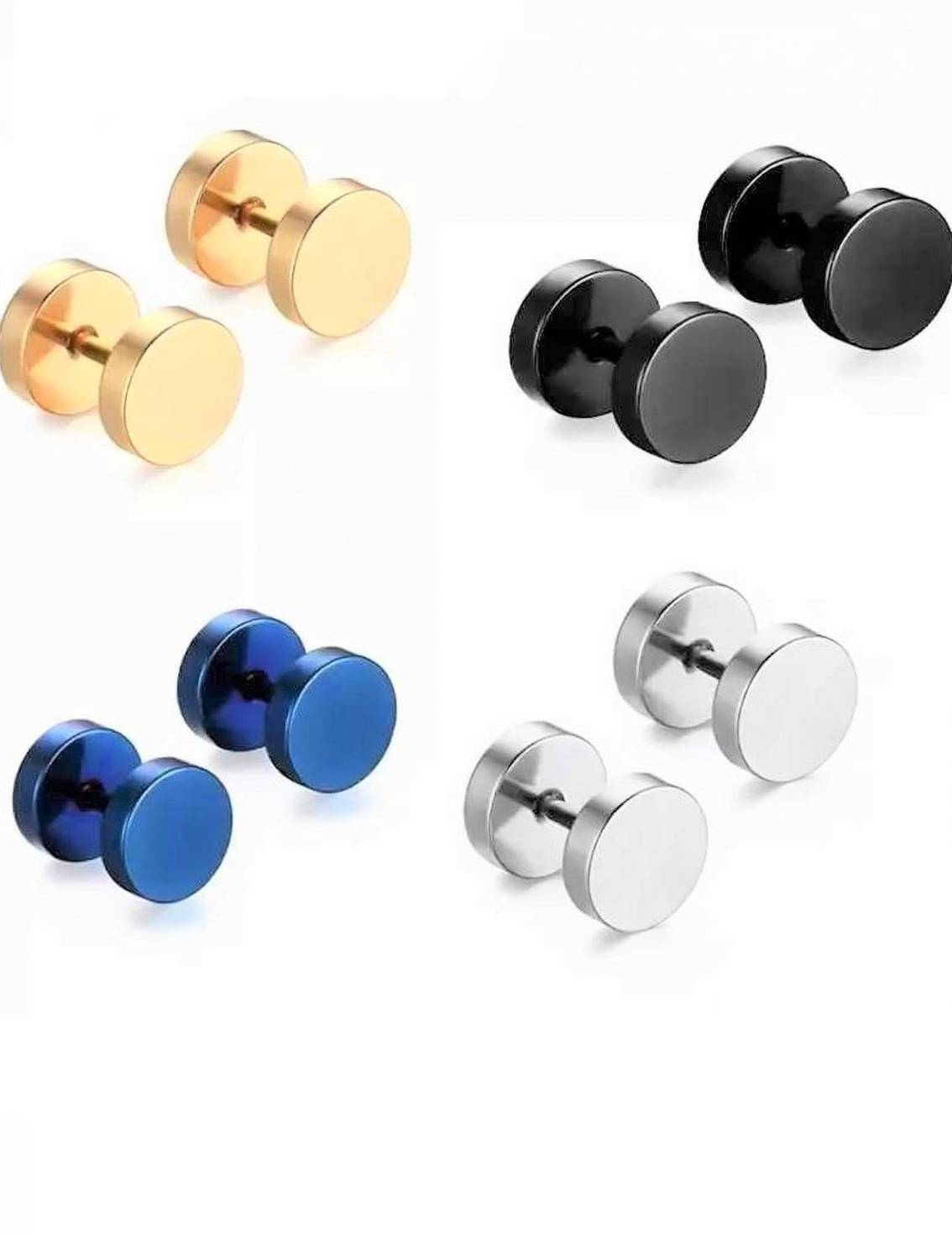 shivay Mens Jewellery Valentine Multi Stud Hoop earrings for men/ Ear rings /Gents / Boys / unisex Non-Piercing Ear mens jewellery Cubic Zirconia Copper, Brass, Stainless Steel Stud Earring, Earring Set, Magnetic Earring, Hoop Earring, Clip-on Earring