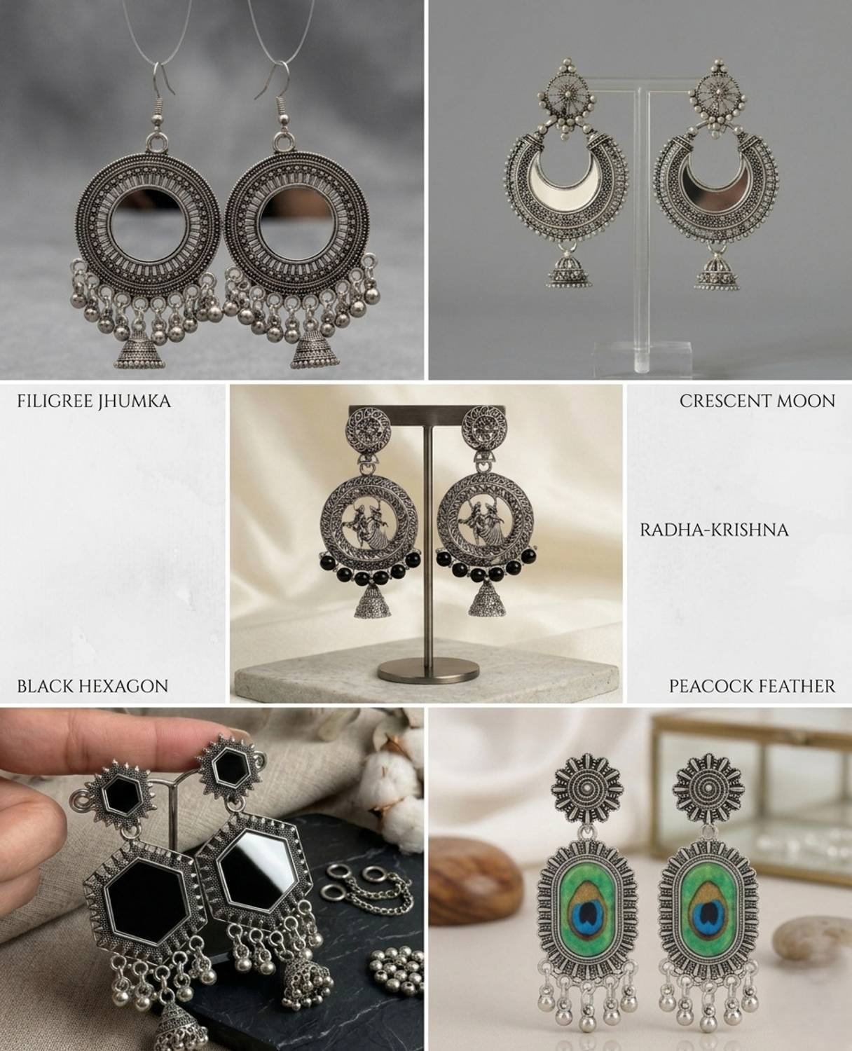 HS Bandhu Premium Set of 12 Earrings Pack of 12 - Image 3