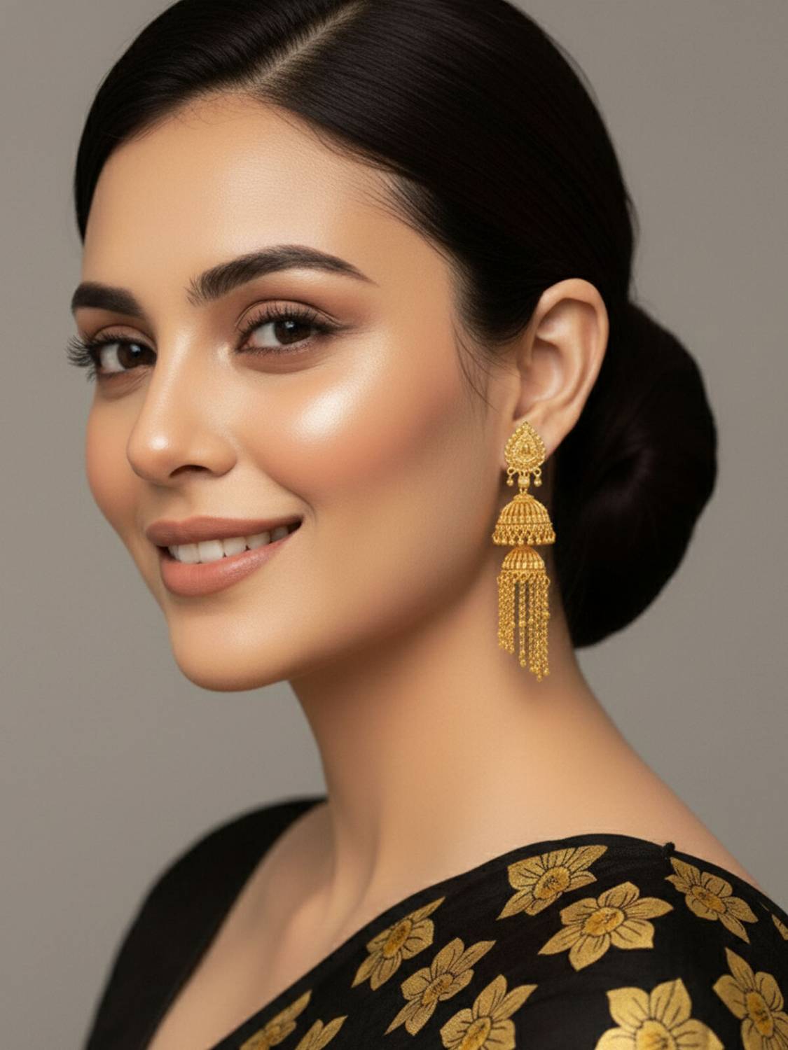 alysa 1 Gram Gold Tassel Jhalar Jhumki For Women Alloy Jhumki Earring