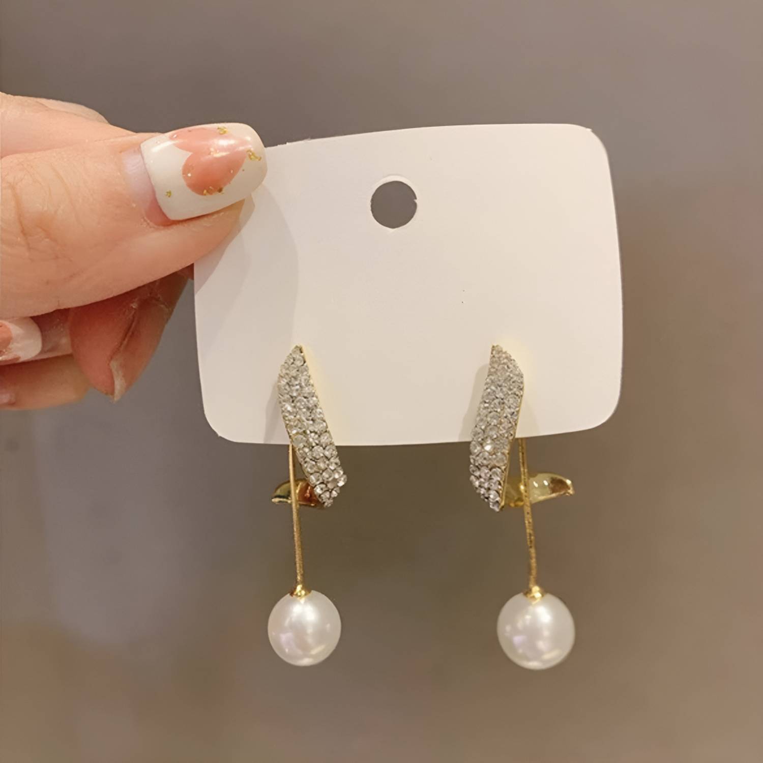 Vembley Korean earring Western star Fashion Ad Stone Earrings for Women and Girls Pearl Alloy Drops & Danglers