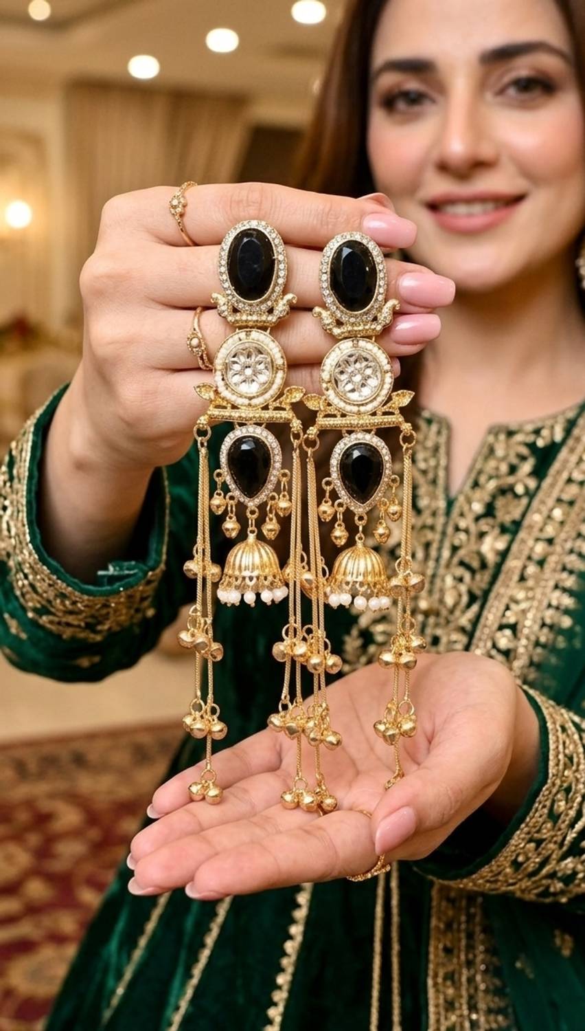 Ammora B_014 Zircon Alloy Drops & Danglers Earrings - Image 1