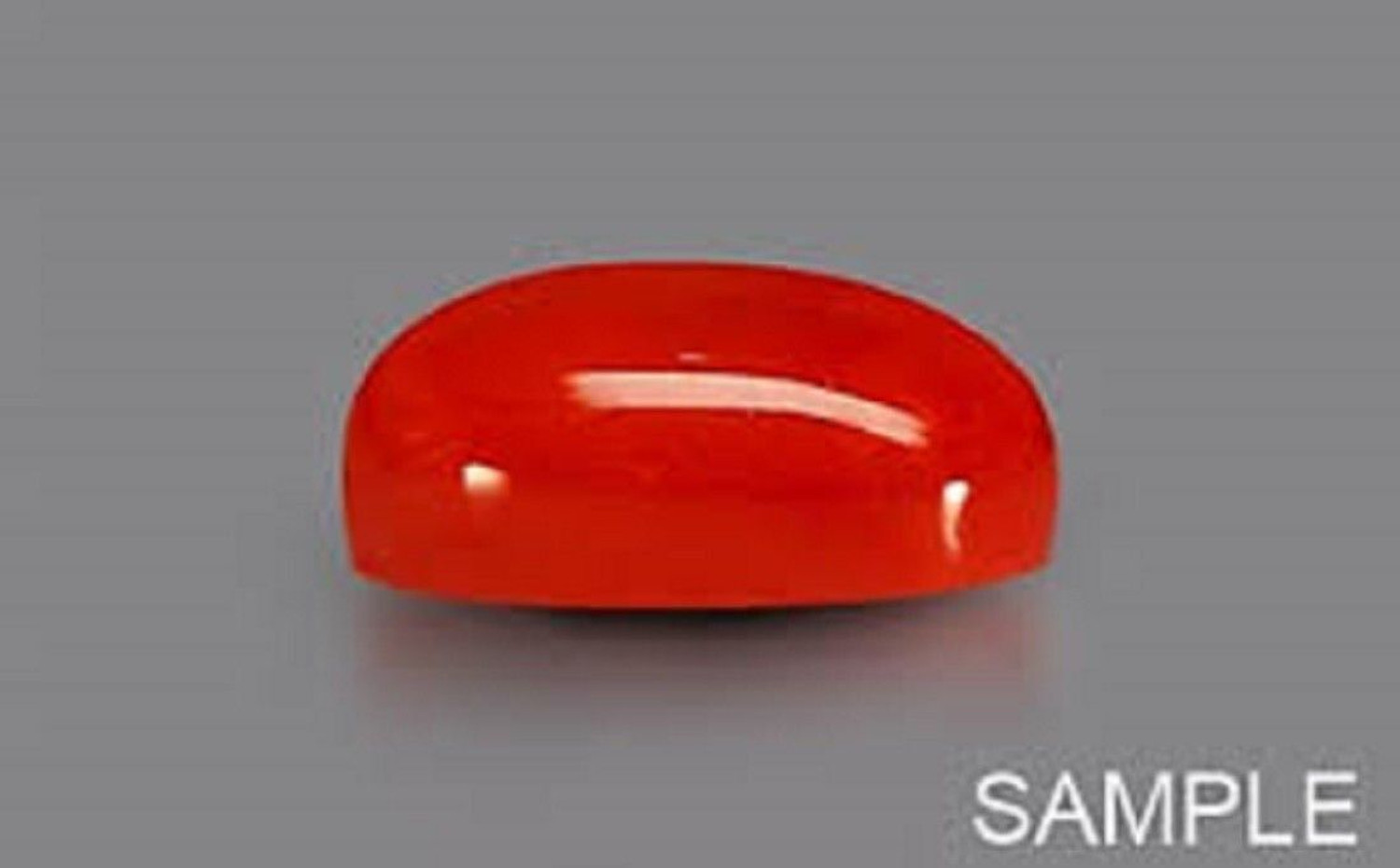 Image of Aanya Jewels Red moonga (Moonga) 10.25 Ratti Gemstone Oval Shape Rashi Ratan Crystal Stud Earring