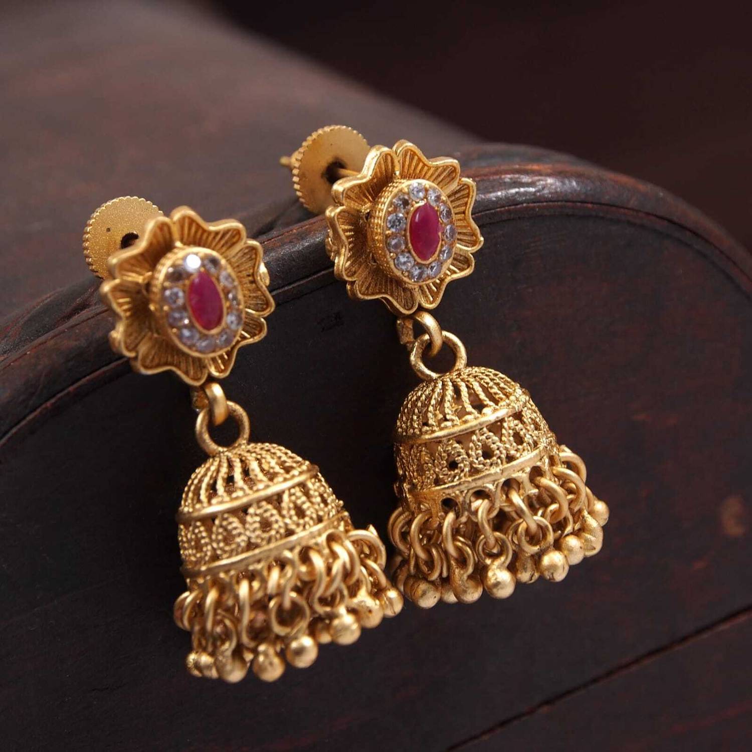 SGA FASHION AD Brass Jhumki Earring Cubic Zirconia Brass Jhumki Earring