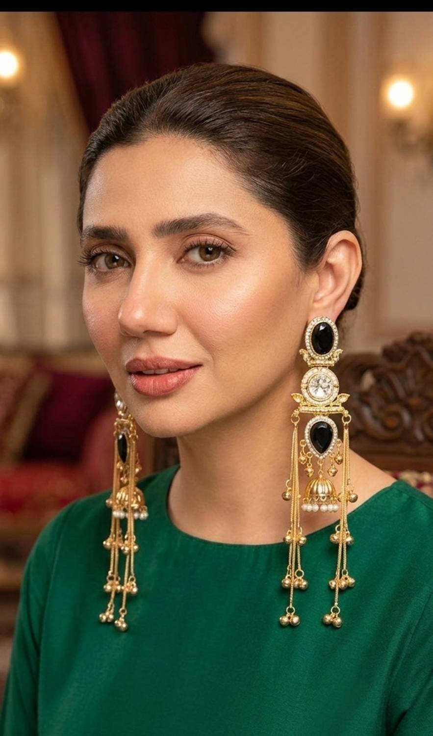 Ammora B_014 Zircon Alloy Drops & Danglers Earrings - Image 2