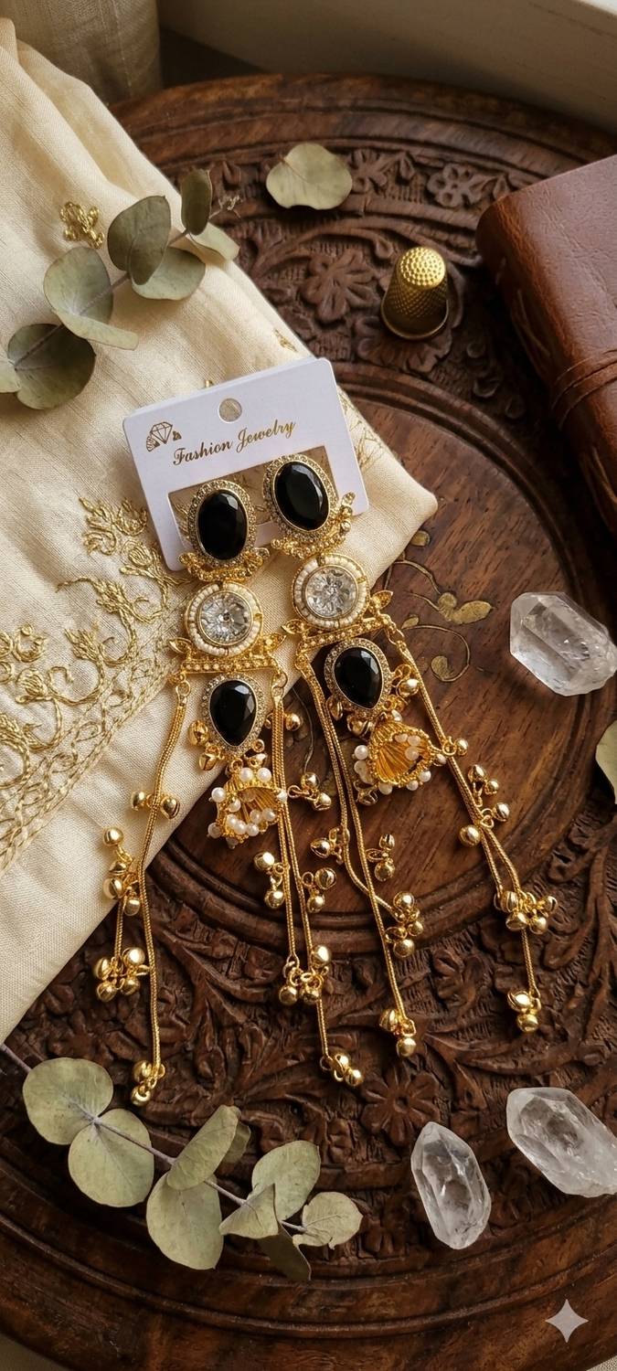 Ammora B_014 Zircon Alloy Drops & Danglers Earrings - Image 4
