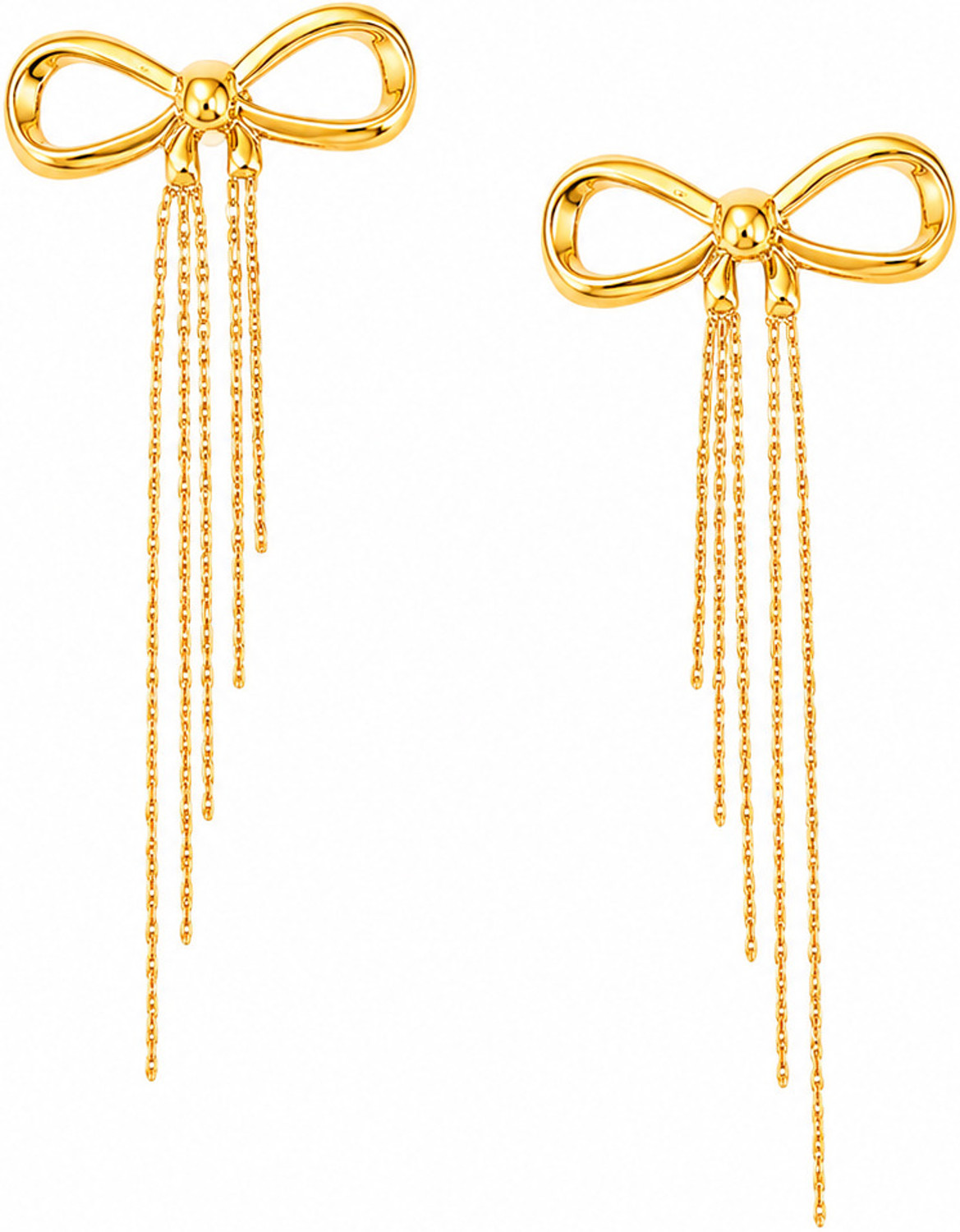 Image of Gllora Gold Plated Edge Stud Earrings for Women Anti-Tarnish & Waterproof Stainless Steel Tassel Earring