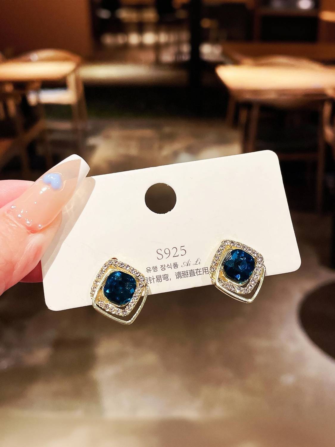 Celestique Korean Earrings For Women Trendy Western Fashion Earring Light Weight Crystal Alloy Stud Earring