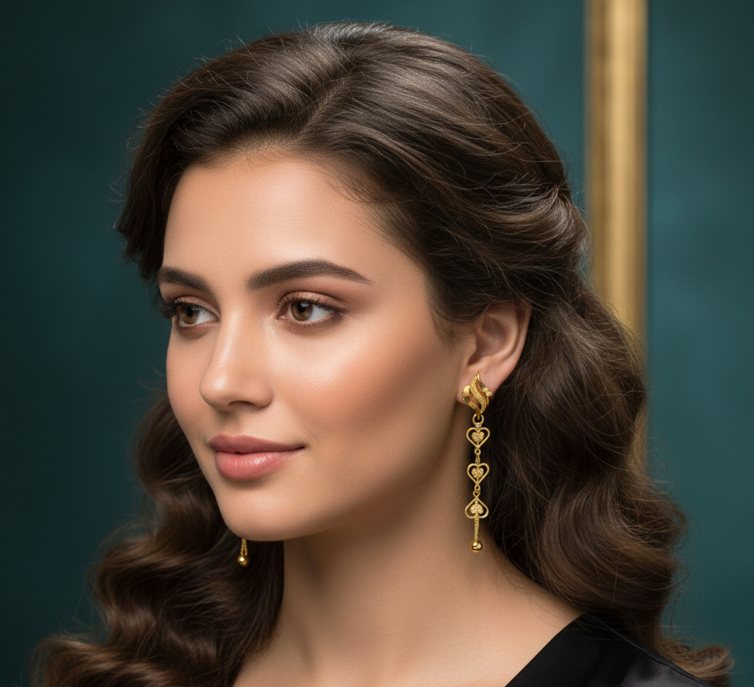 Image of Tarannum fashion store Suidhaga Brass Drops & Danglers