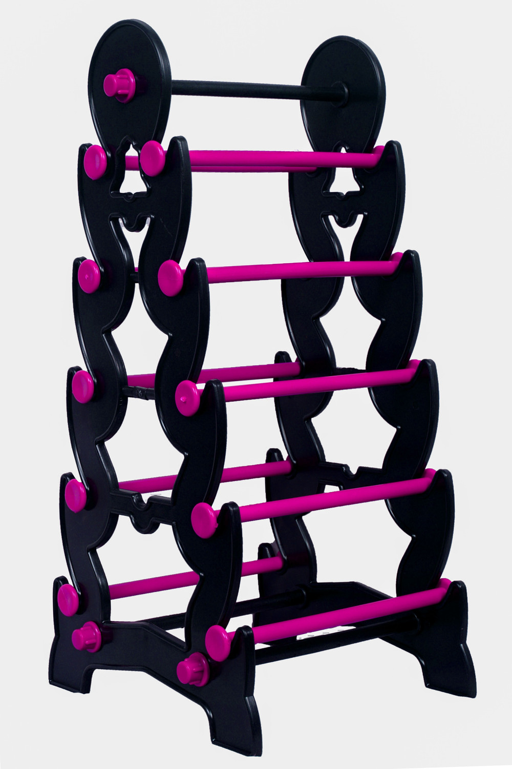 Image of Zyntra Black & pink 4 Step Designer Bangle Stand Plastic Stud Earring