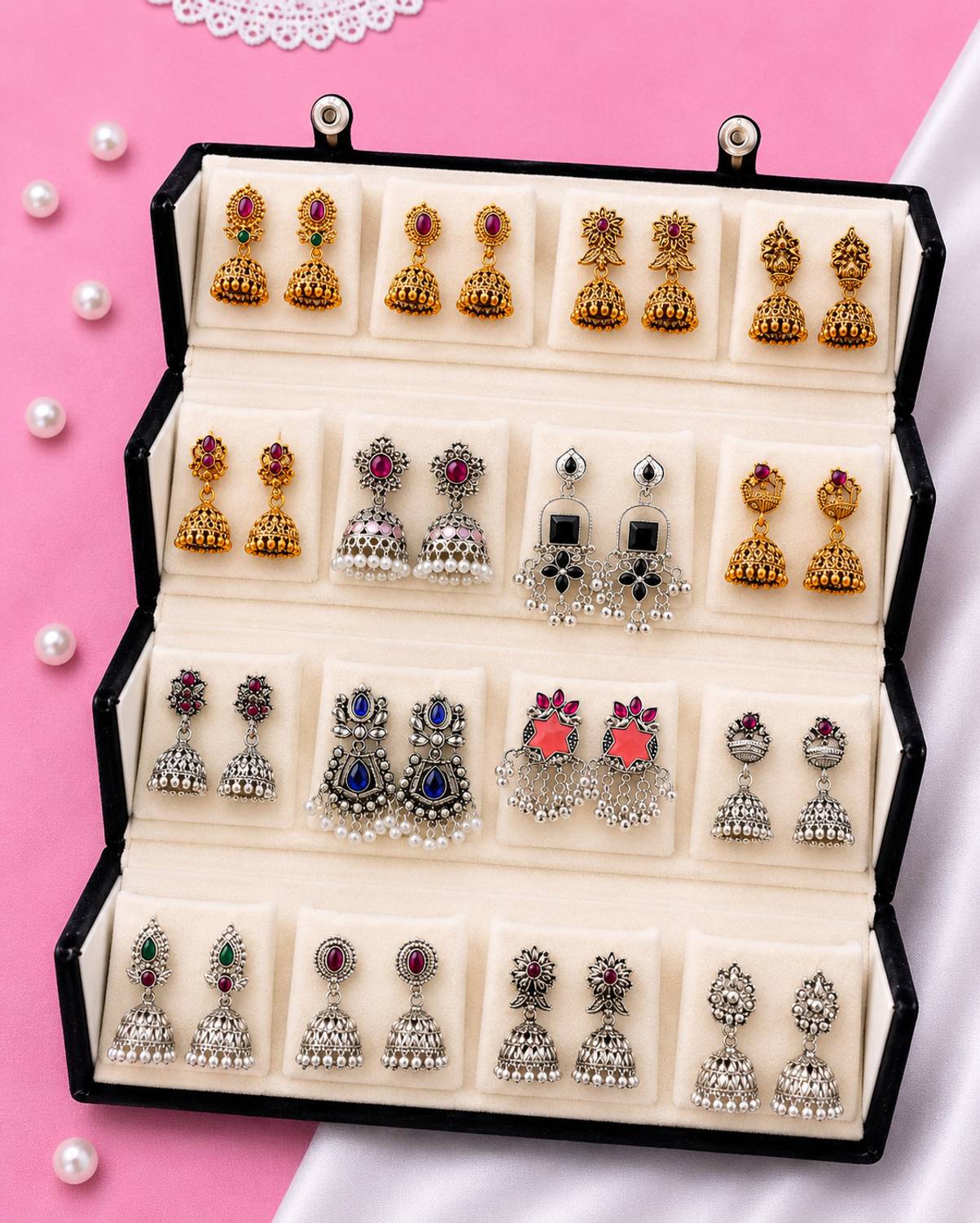 Vastaraj Oxidised Jewellery Earrings Combo - Image 3