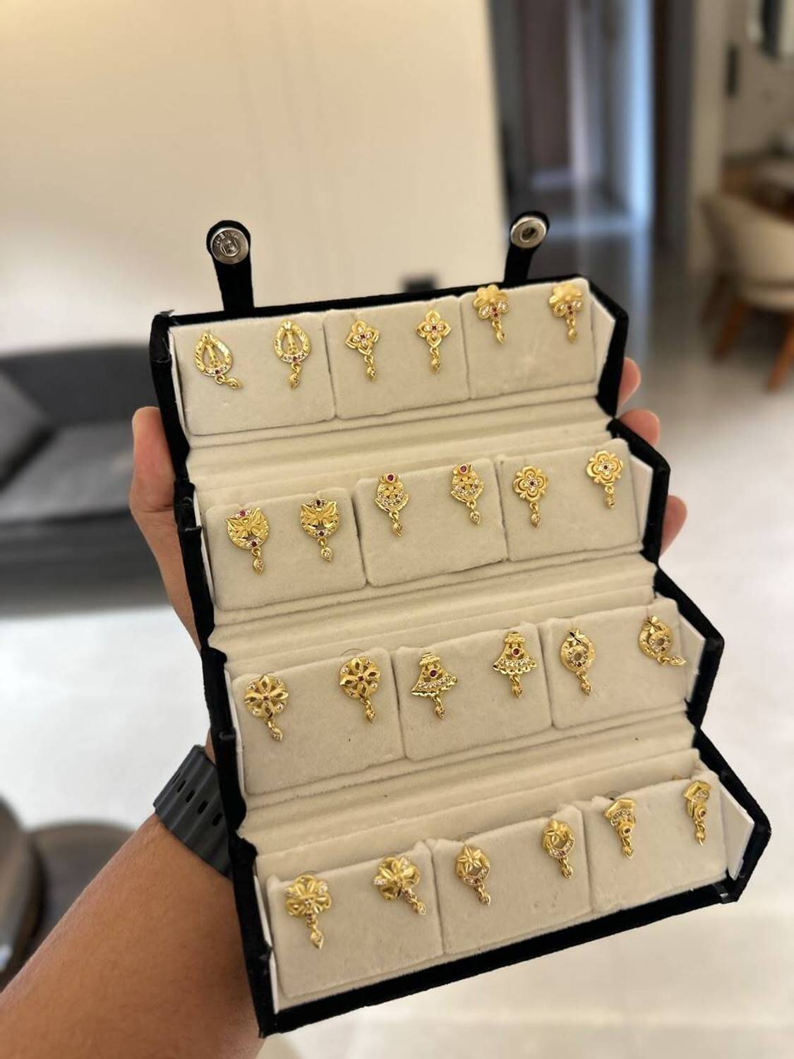 Antico 24k Gold Plated 12 Pair Earring Set - Image 3
