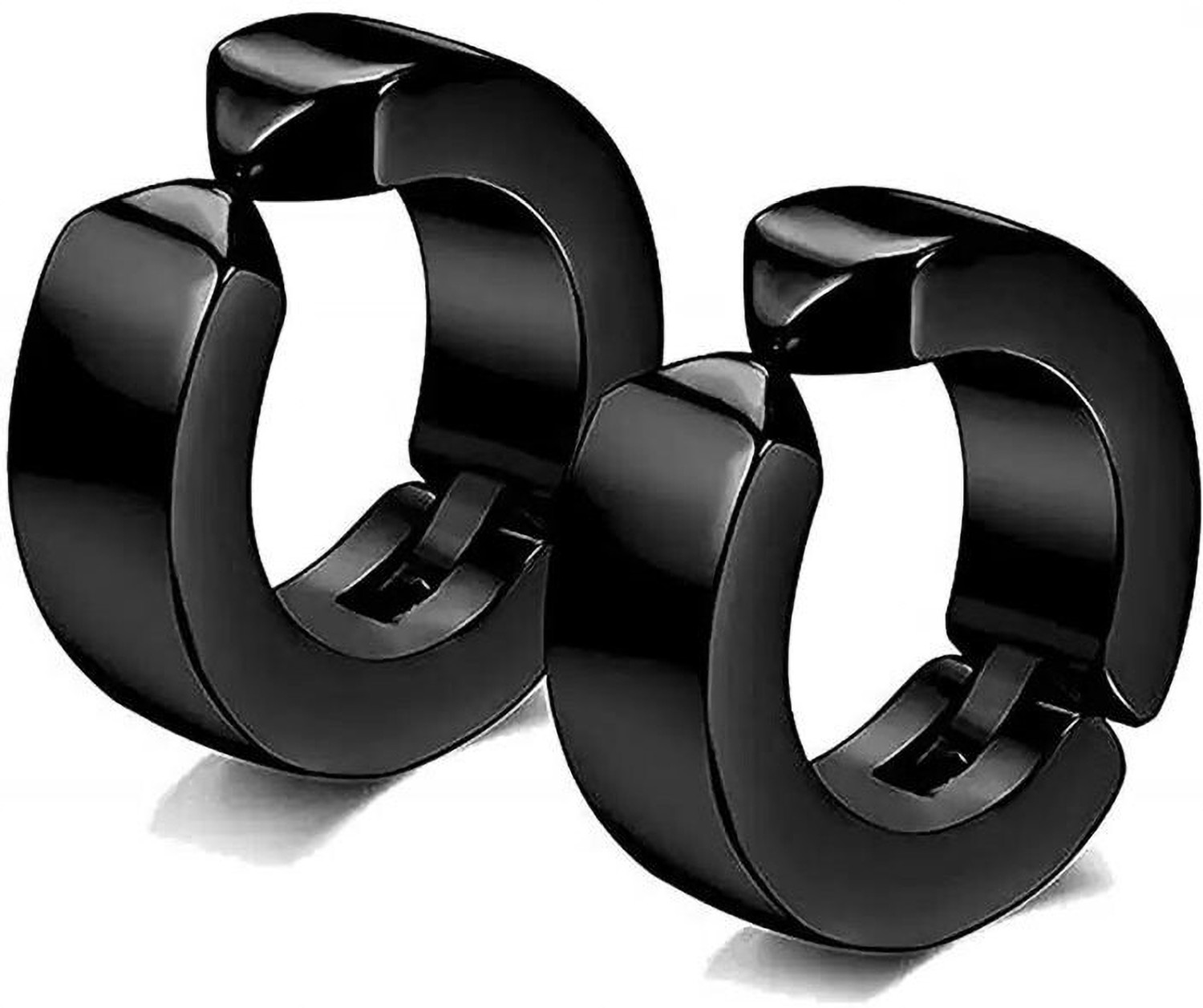 Image of Shashank Soul 3 Pair Black Silver studs Earring Bali Non Pierced ComboEarring-36 Stainless Steel Stud Earring, Magnetic Earring