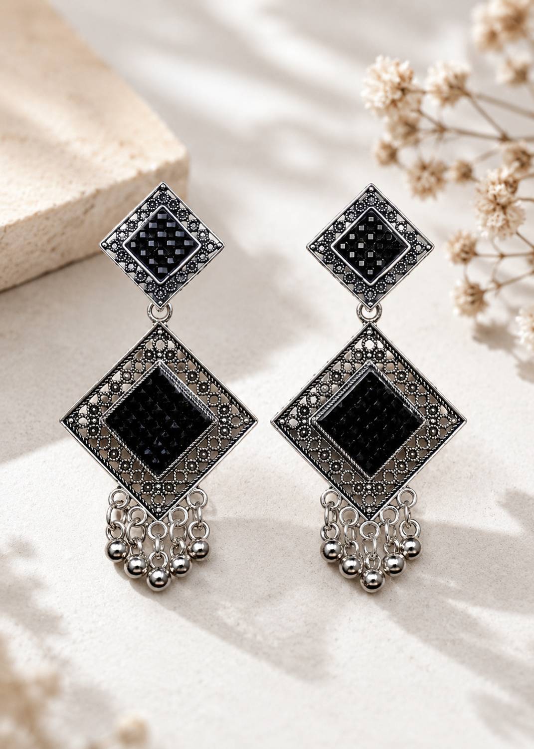 HS BANDHU 12 Earring Combo with Velvet Box - Image 2