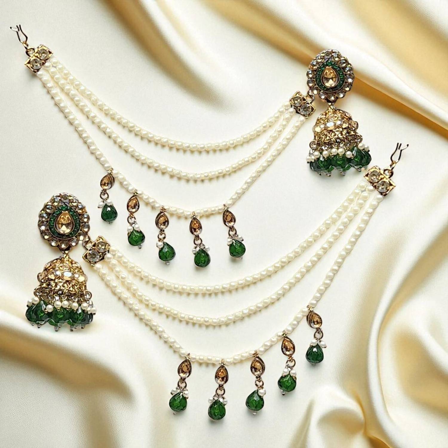 AjaraGems Traditional Bahubali Jhumka Earrings - Image 2