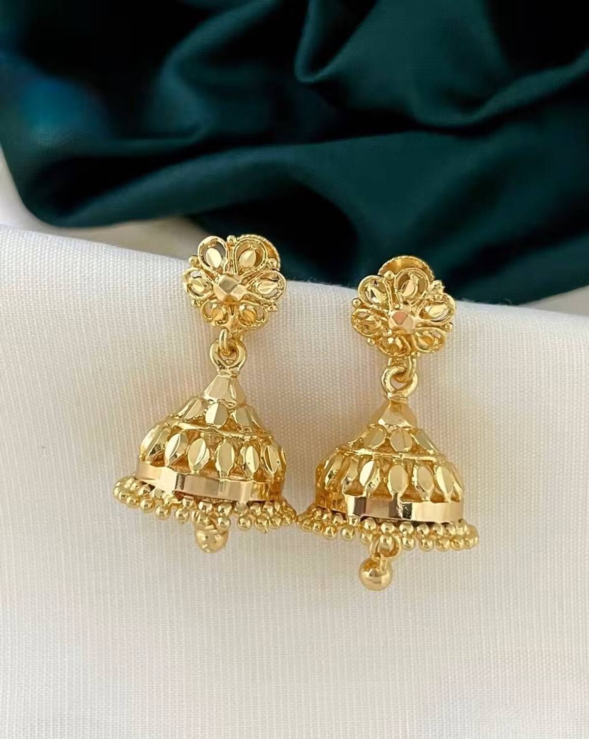 ACHU JEWELS One Gram Gold Jewellery Brass Jhumki Earring