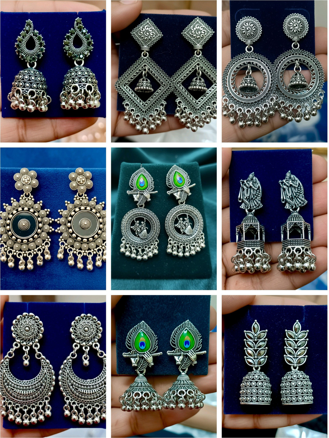 Image of DVISH Design Earings for Girls ( Pack of 9 ) Metal Stud Earring, Jhumki Earring, Earring Set