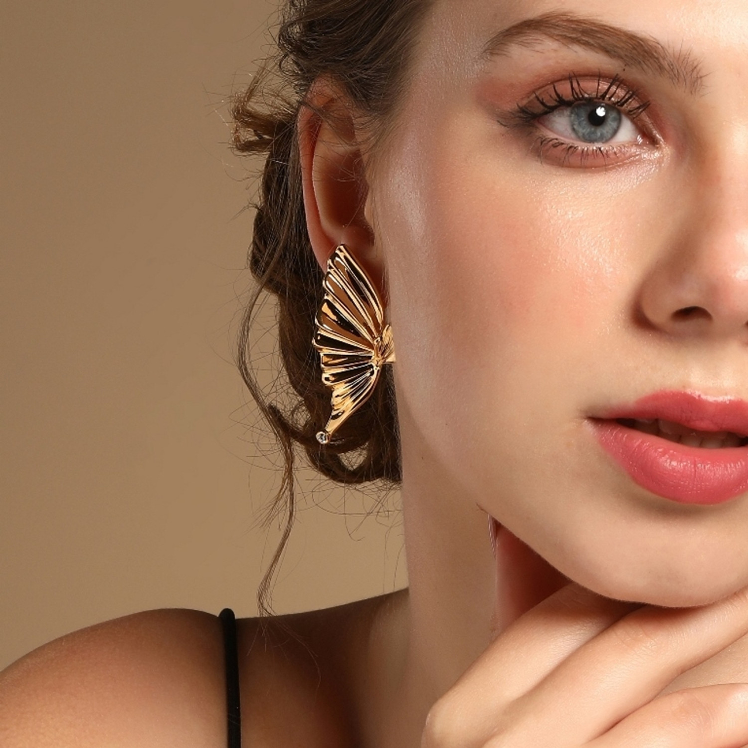 Image of Cierra Butter Wing 18KT Gold Plated Dangle Earring For Women and Girls Brass Drops & Danglers