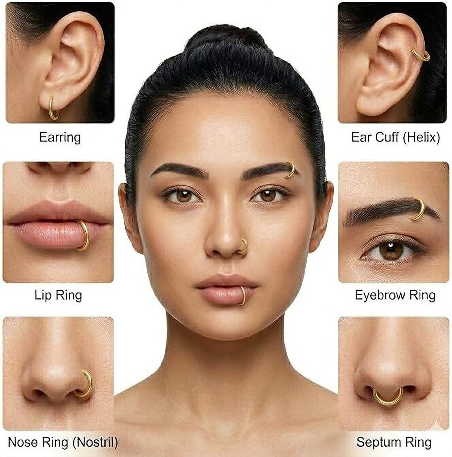 Image of aAVC ENTERPRISES Stylish Non-Piercing Earings For Men and Women Stainless Steel Clip-on Earring, Stud Earring, Plug Earring